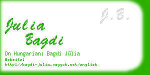 julia bagdi business card
